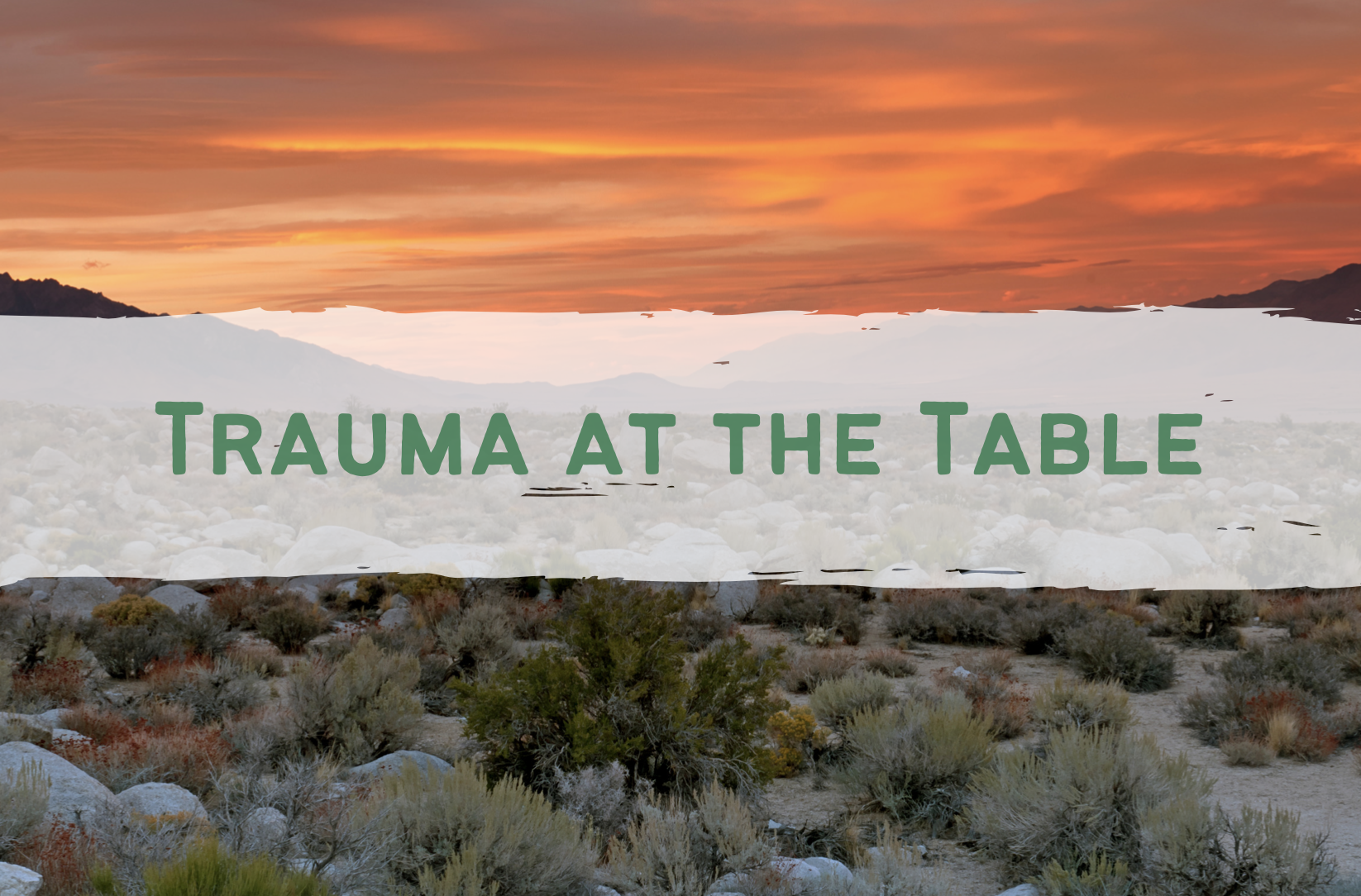 Text reads Trauma at the Table