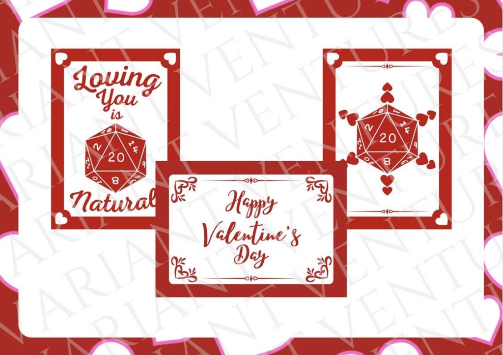 View of PDF Valentine's Cards reading Happy Valentines Day and Loving You Is Natural