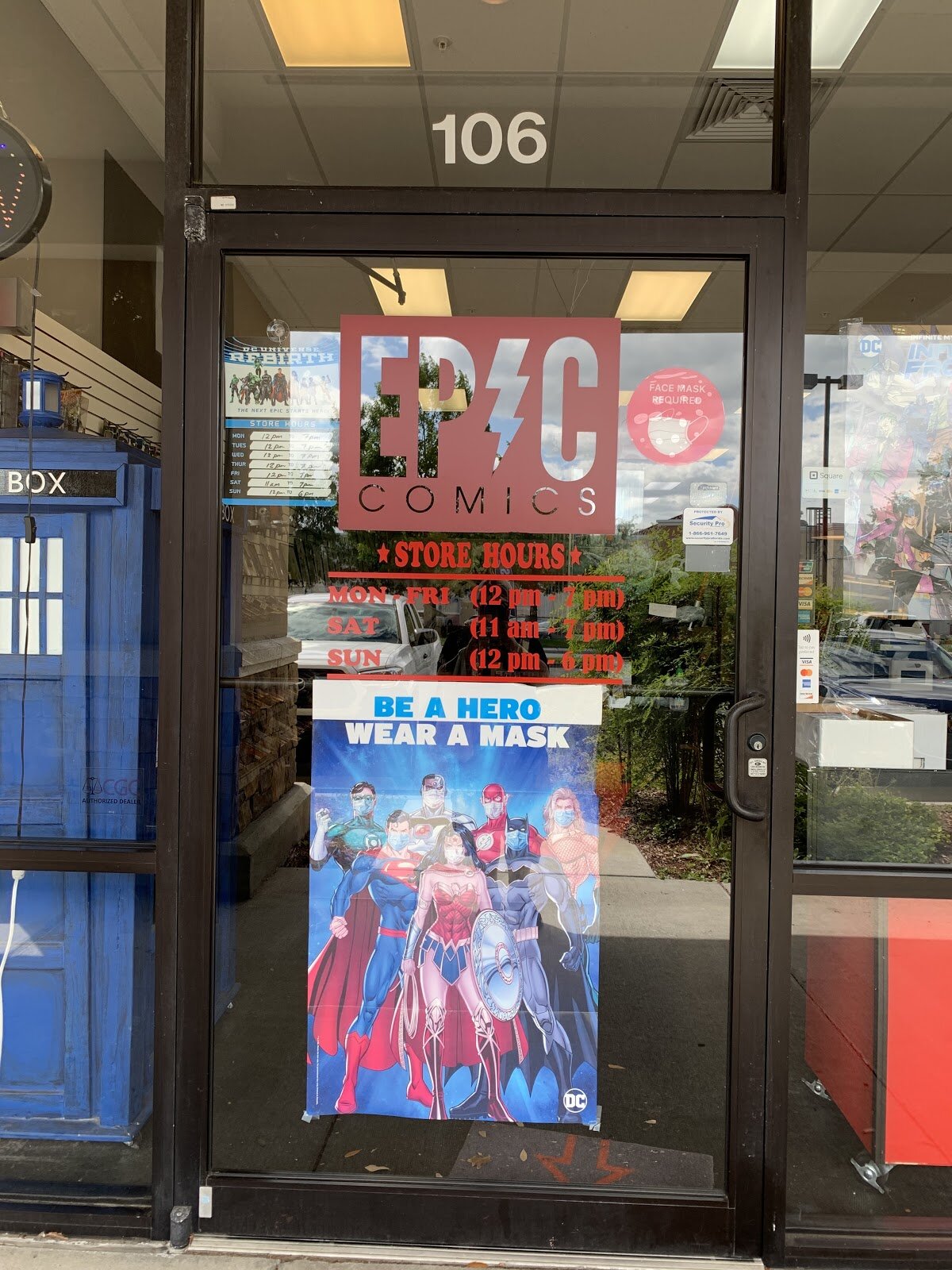 Front door of Epic Comics