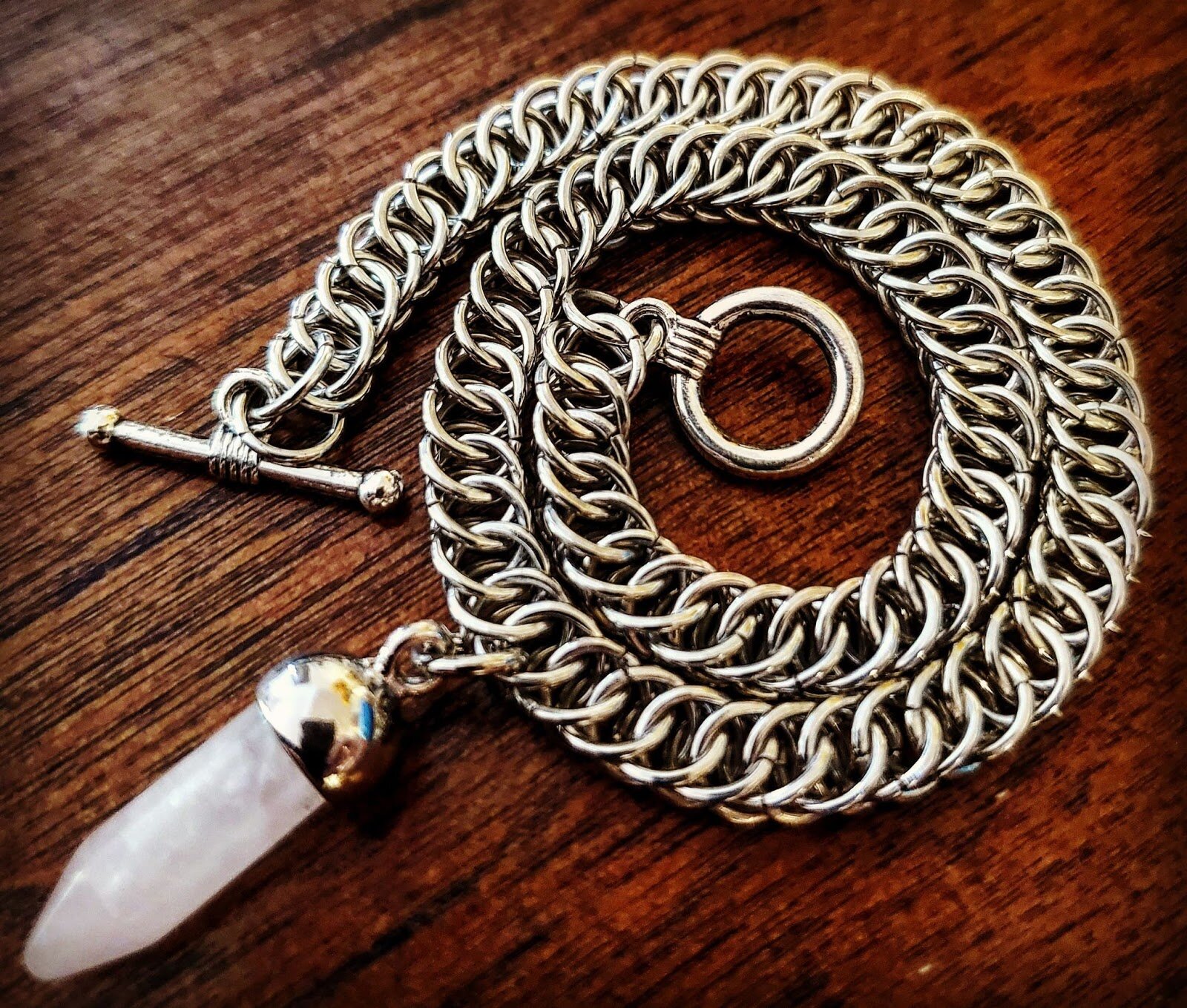 Chainmaille Necklace Coiled Up