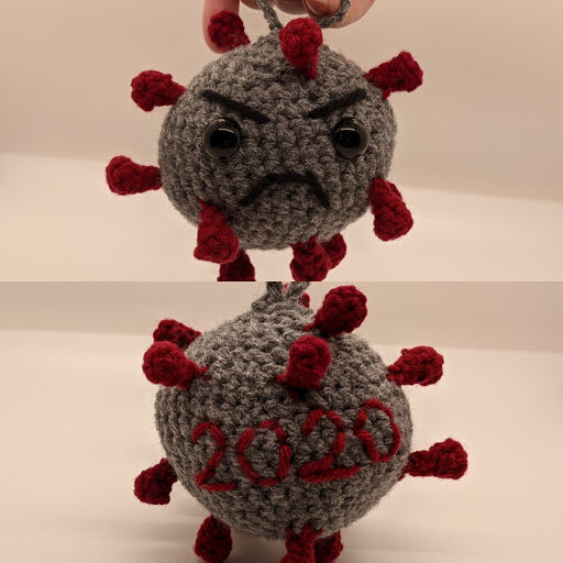 Crocheted Covid Molecule 