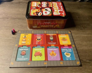 Sushi Go Party Game Box and Board