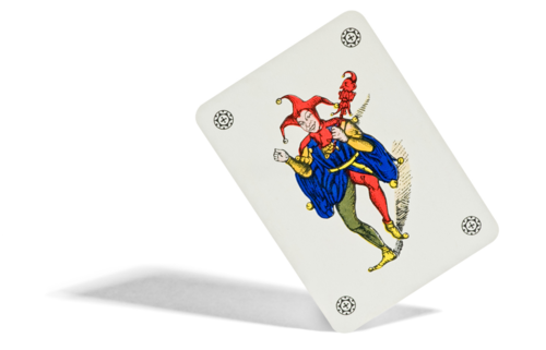Joker from a deck of cards