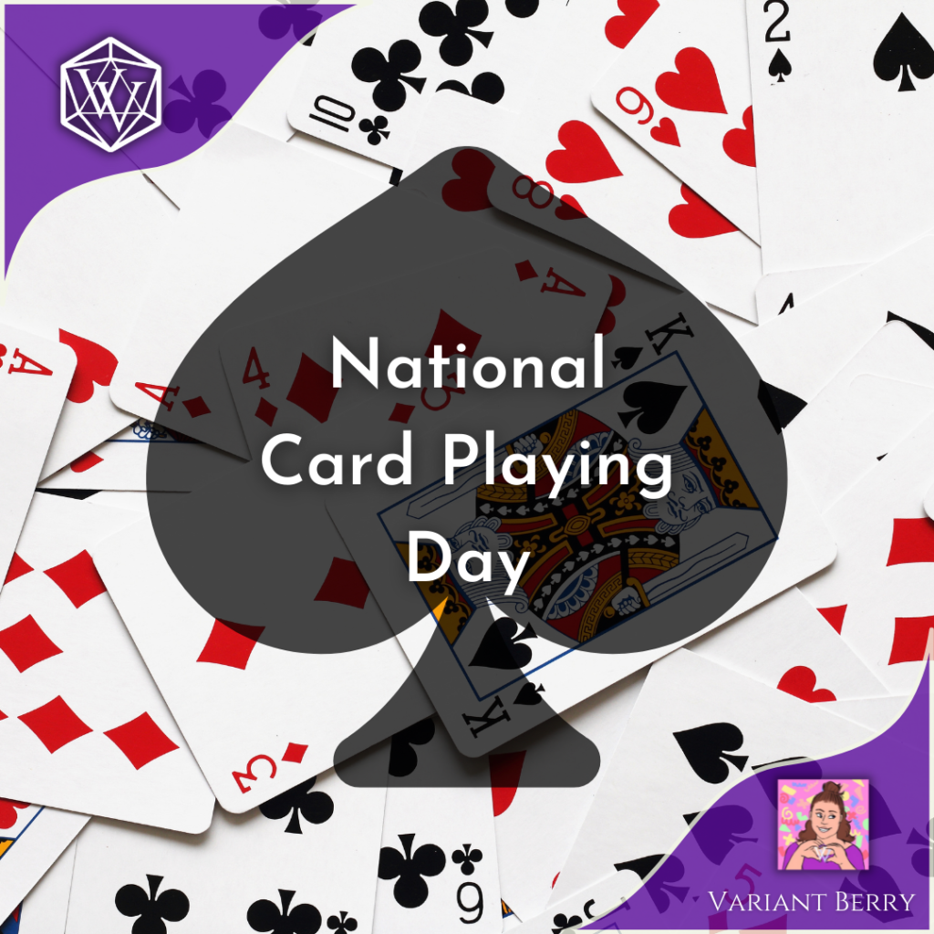 Text reads National Card Playing Day