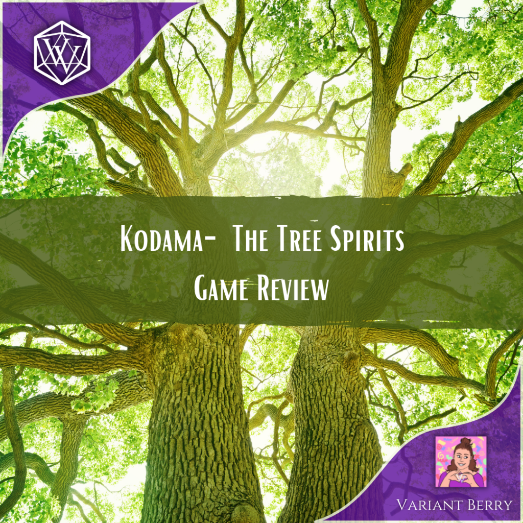 Text Reads: Kodama The Tree Spirits Game Review