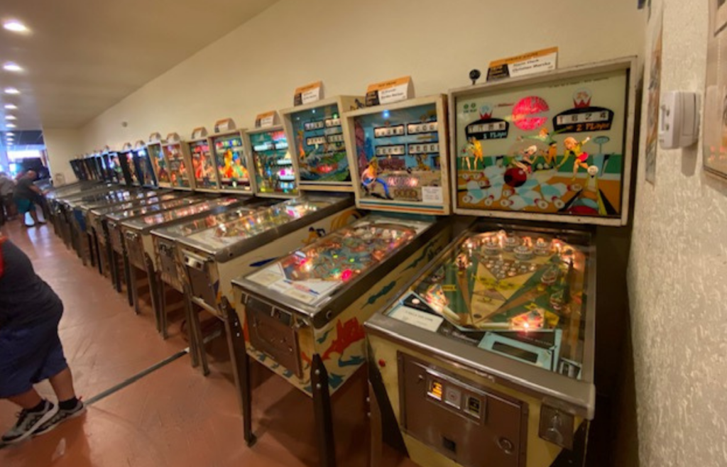 Wall of Pinball Machines