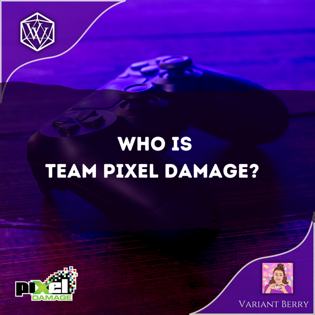 Text reads Who is Team Pixel Damage?