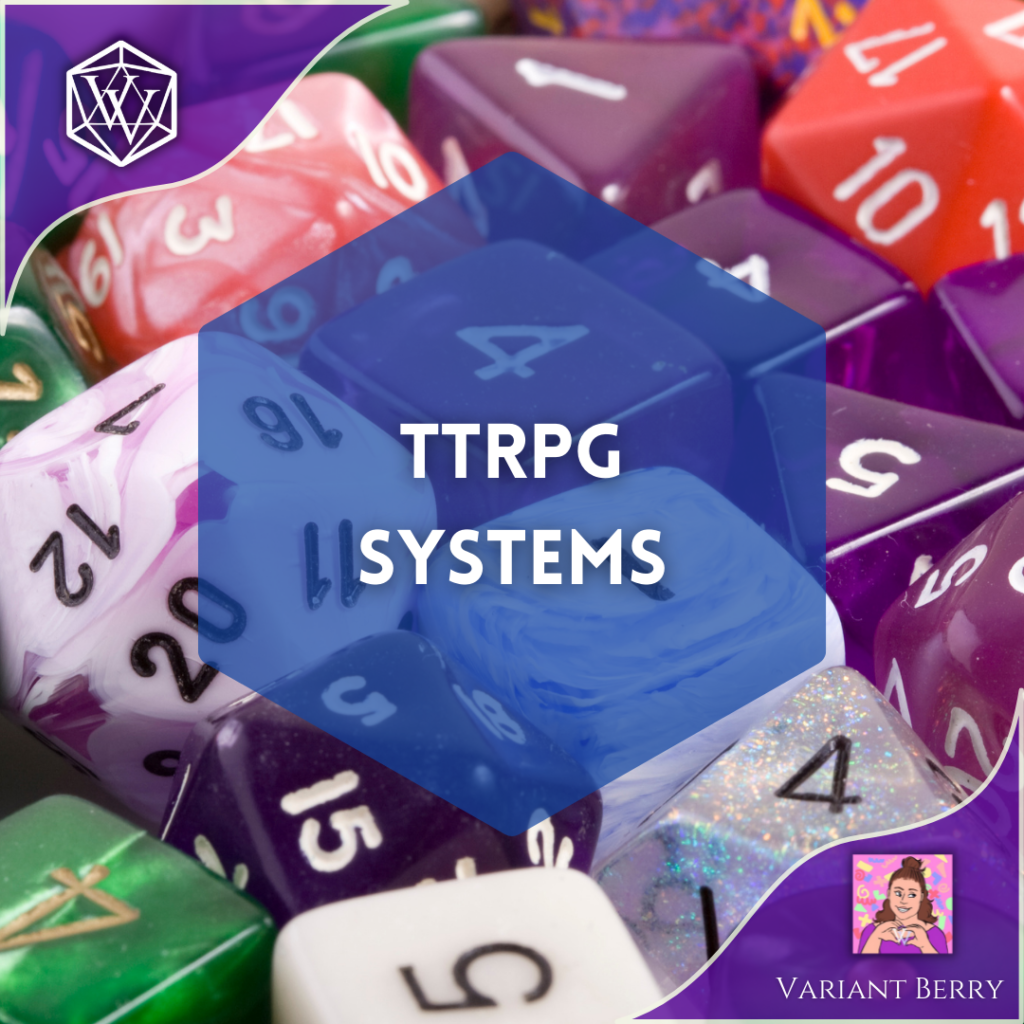 Text reads TTRPG Systems