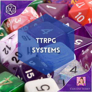Text reads TTRPG Systems