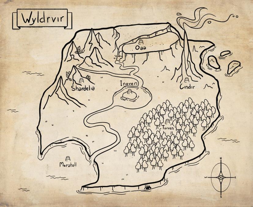 Map for World of Wyldrvir